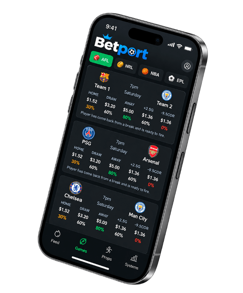 Betport mobile experience
